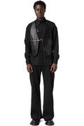 Leather waistcoat, Black