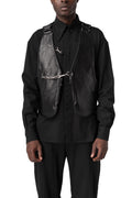 Leather waistcoat, Black