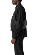 Leather waistcoat, Black