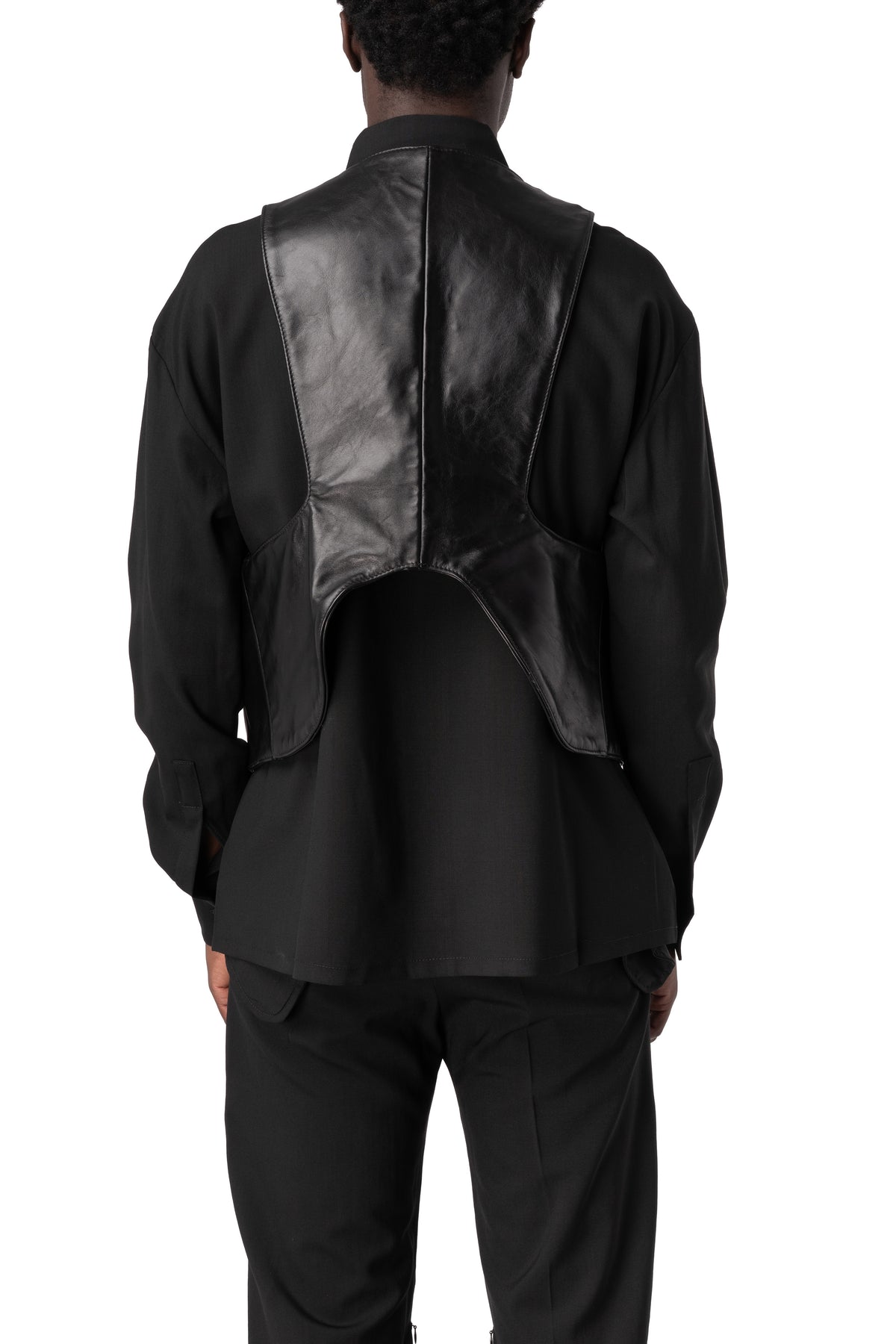 Leather waistcoat, Black