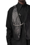 Leather waistcoat, Black