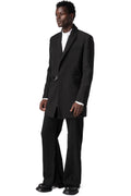 Wool blend trousers, Black