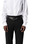 Leather latch belt, Black