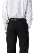 Leather latch belt, Black