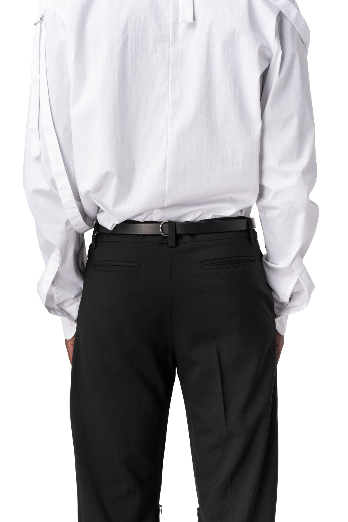 Wool blend trousers, Black