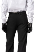 Leather slit gloves, Black