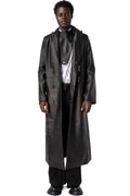 Leather coat, Black