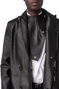 Leather coat, Black