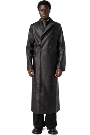Leather coat, Black