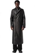 Leather coat, Black