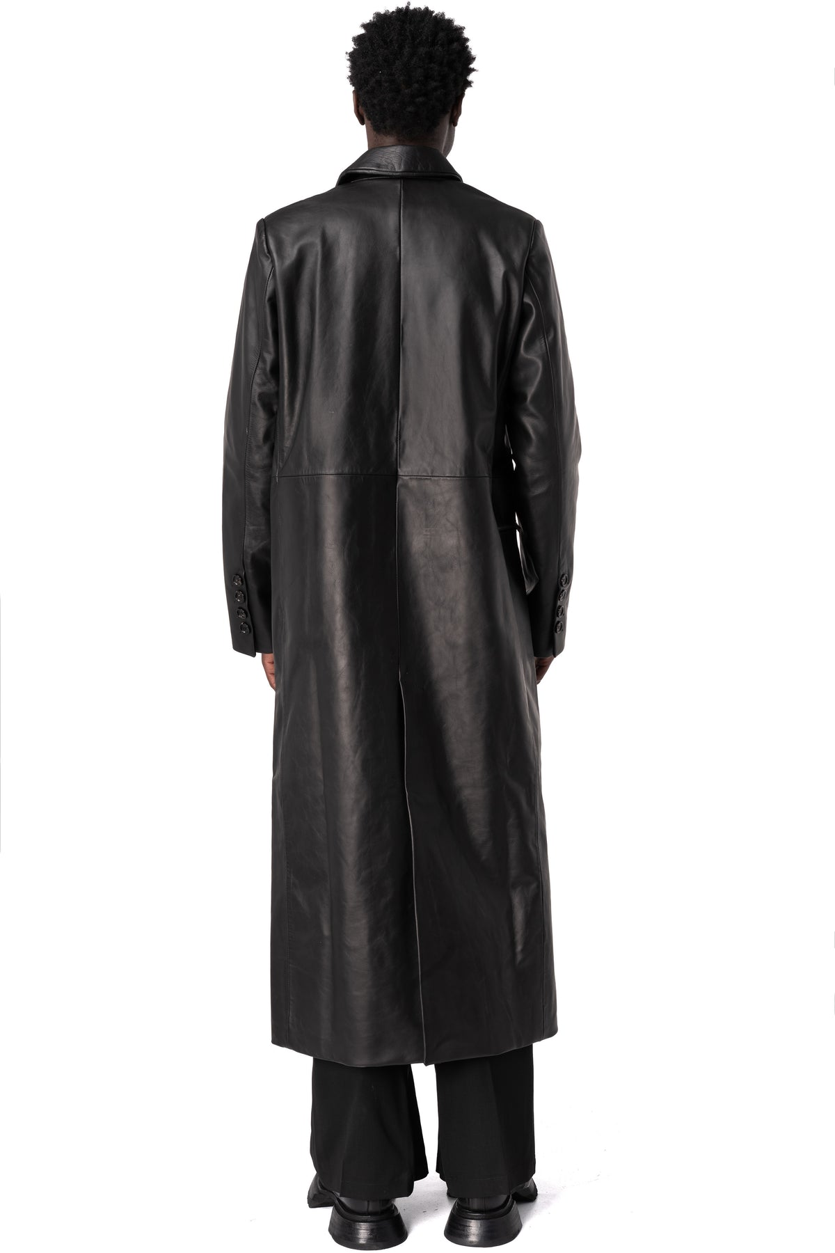 Leather coat, Black