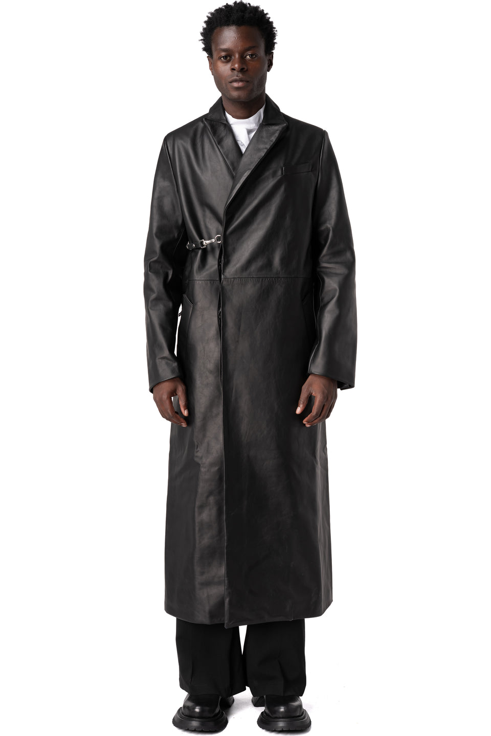 Leather coat, Black