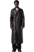 Leather coat, Black