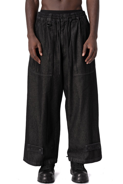 Y-3 | AW26 - Denim wide pants KS3897, front view