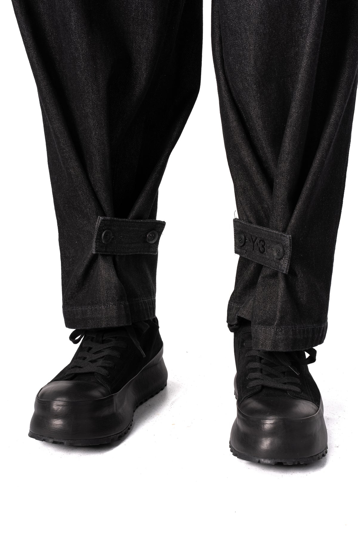 Denim wide pants