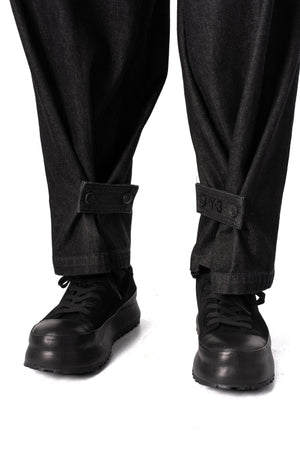 Denim wide pants