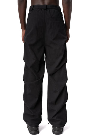 La Haine Inside Us | AW26 - Textured cotton trousers, Black M1366