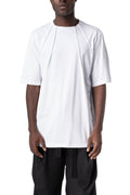 Oversized bi-stretch cotton t-shirt, White
