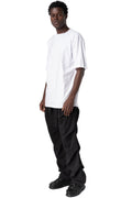 Oversized bi-stretch cotton t-shirt, White