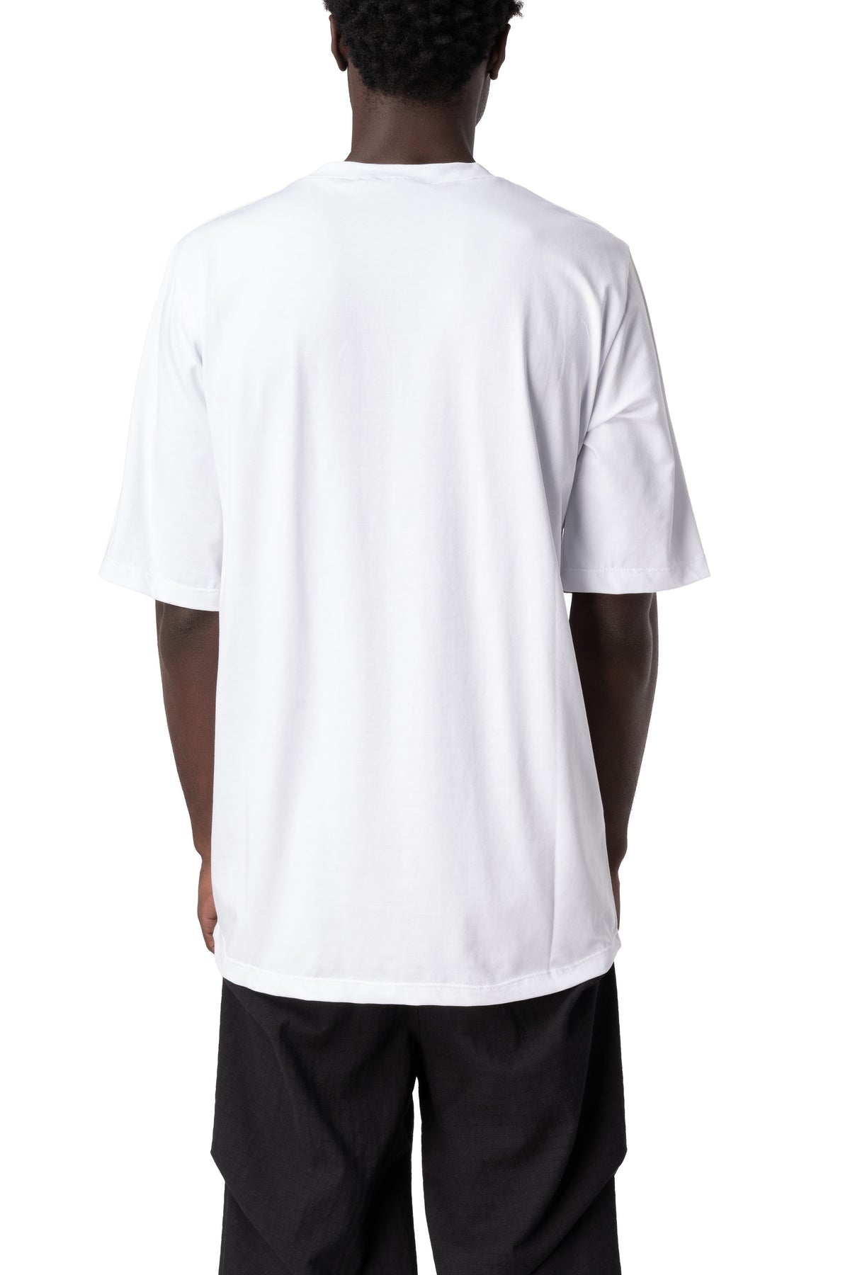 Oversized bi-stretch cotton t-shirt, White
