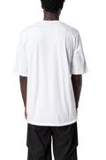 Oversized bi-stretch cotton t-shirt, White