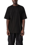 Oversized bi-stretch cotton t-shirt, Black