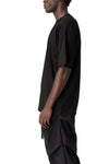Oversized bi-stretch cotton t-shirt, Black