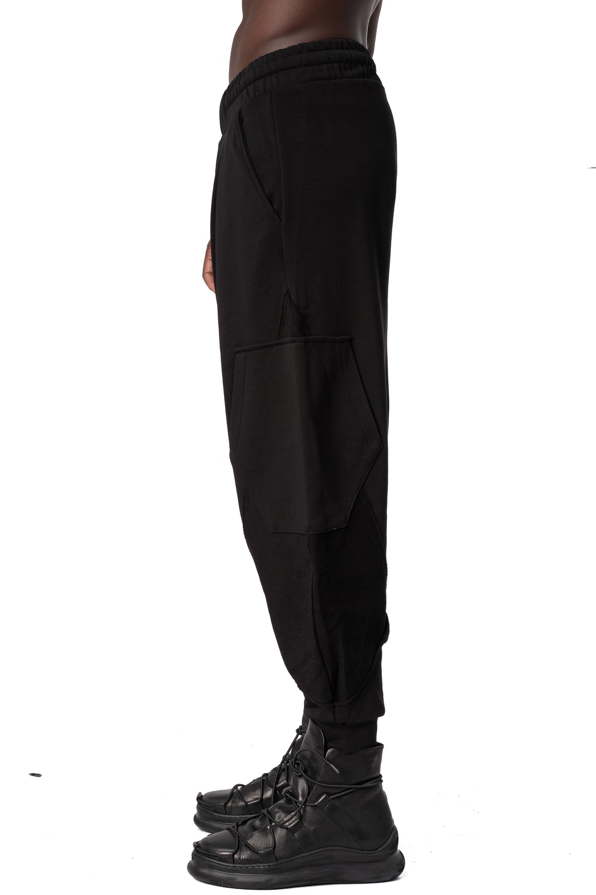 Comfort fit diagonal fleece trousers