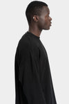 Joe Chia | AW25- Strapped long sleeve t-shirt, Black TS2511B