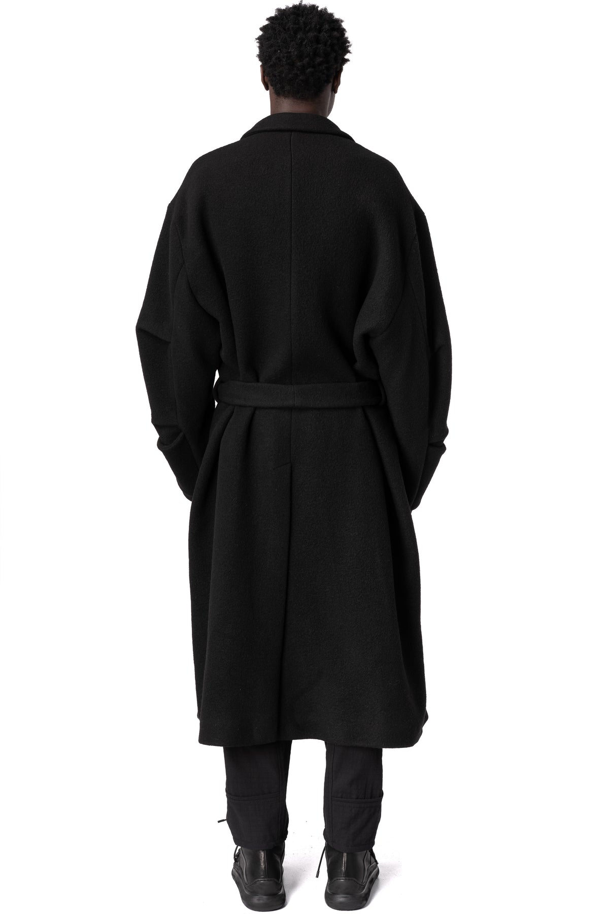 La Haine Inside Us | AW26 - Long wool-blend overcoat, Black M1367