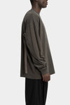 Strapped long sleeve t-shirt, Khaki grey