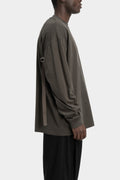 Strapped long sleeve t-shirt, Khaki grey
