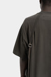 Strapped t-shirt, Khaki grey