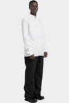 Thom Krom | AW25 - Raw cut collar cotton shirt, White MH177
