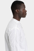 Raw cut collar cotton shirt, White