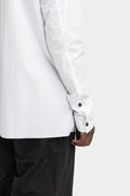 Raw cut collar cotton shirt, White