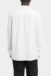 Thom Krom | AW25 - Raw cut collar cotton shirt, White MH177