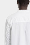 Thom Krom | AW25 - Raw cut collar cotton shirt, White MH177