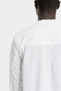 Raw cut collar cotton shirt, White