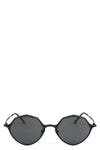 Octagonal titanium sunglasses, Black