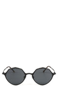 Octagonal titanium sunglasses, Black