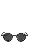 Round horn sunglasses, Black & White
