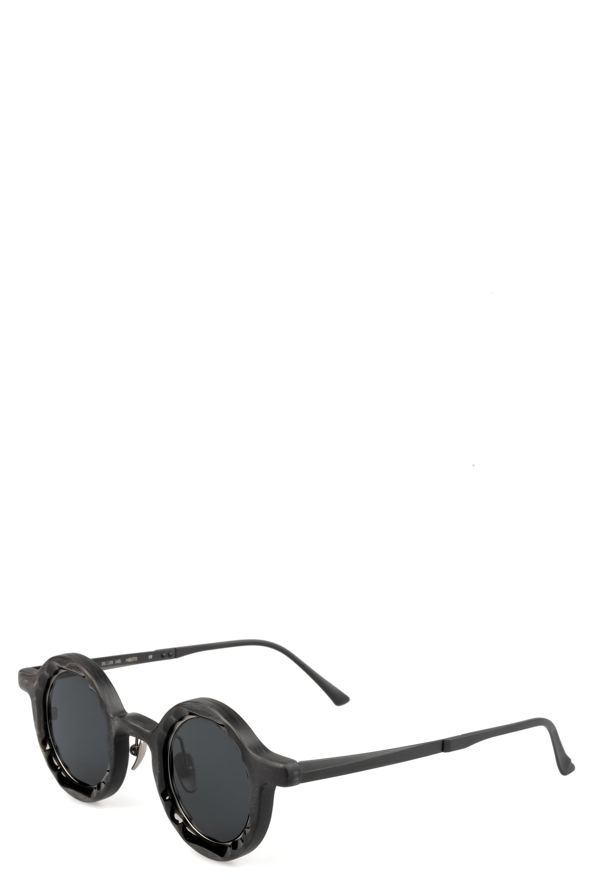 Rigards | Permanent - Round horn sunglasses, Black & White RG1072
