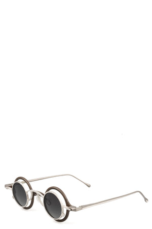 Rigards | Permanent - Round titanium clip-on sunglasses, Bronze RG1911TI