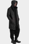 Reversible padded leather parkas