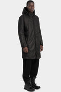 Reversible padded leather parkas