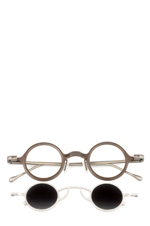 Rigards | Permanent - Round titanium clip-on sunglasses, Bronze RG1911TI