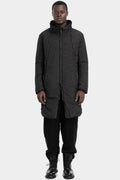 Reversible padded leather parkas