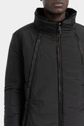 Reversible padded leather parkas