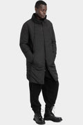 Reversible padded leather parkas